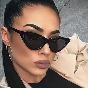 New women Vintage narrow cat eye sunglasses